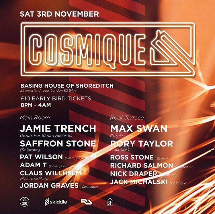 COSMIQUE at Basing House - Flyer front