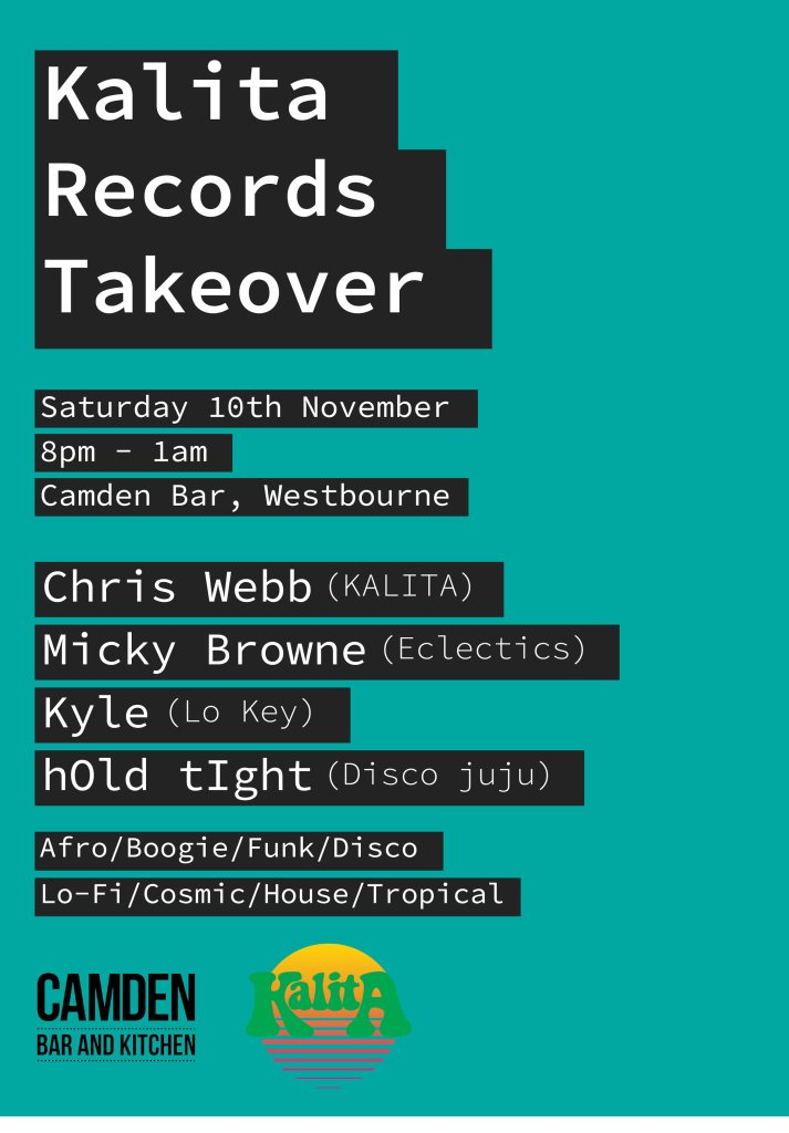 Kalita Records Takeover Bar, Westbourne - Flyer front