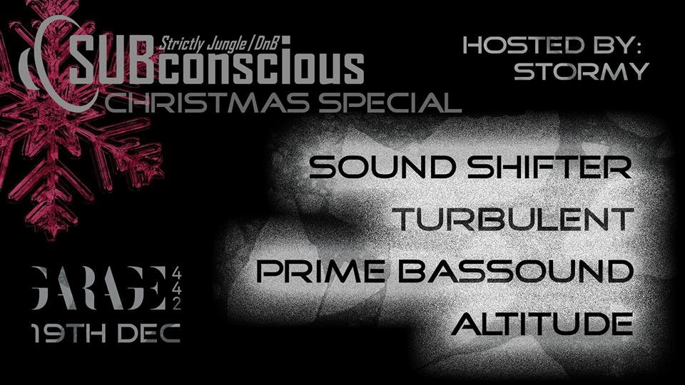 Subconscious // Jungle Drum & Bass Xmas Special - Flyer front