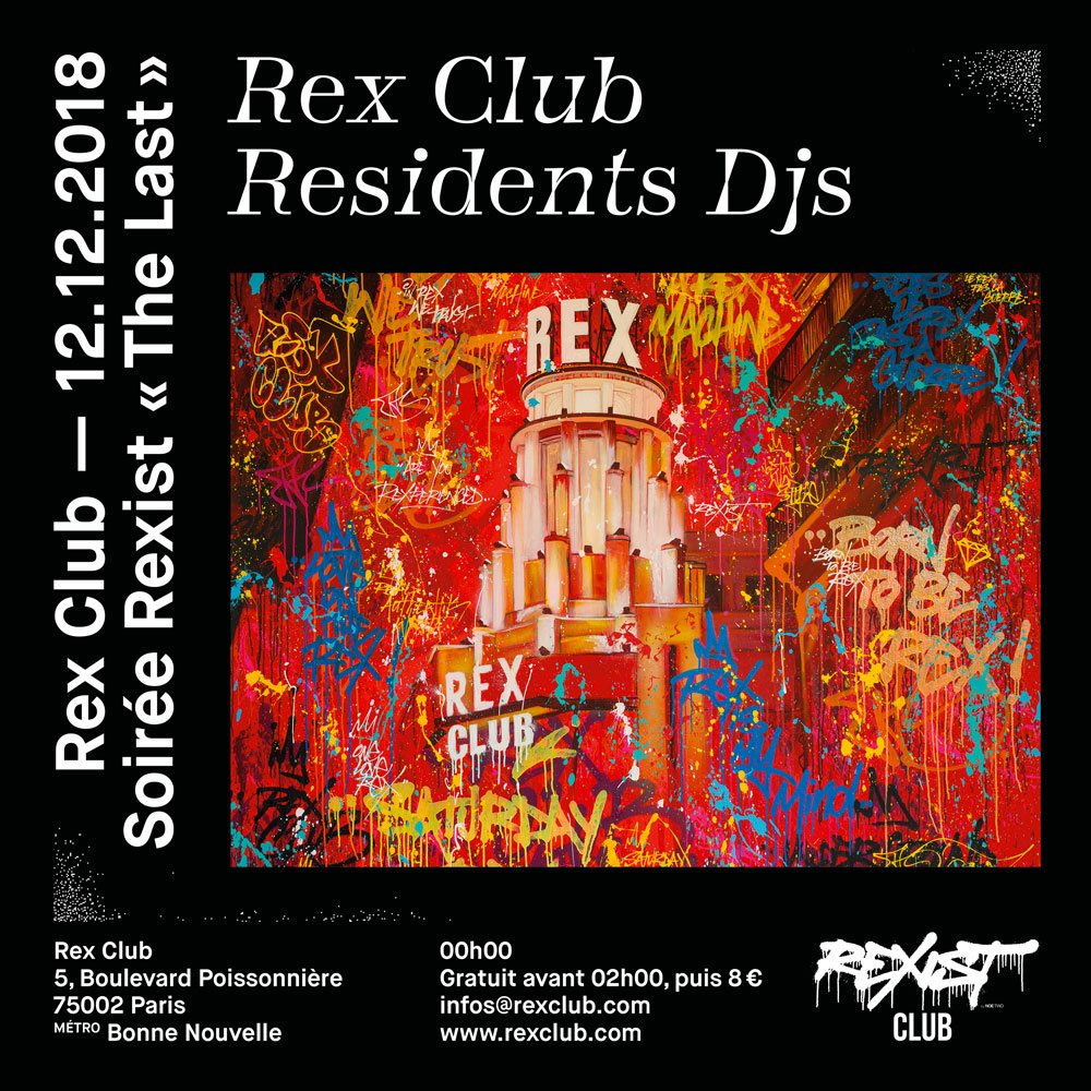 Rexist The Last: Rex Club Residents Dj's - Flyer front