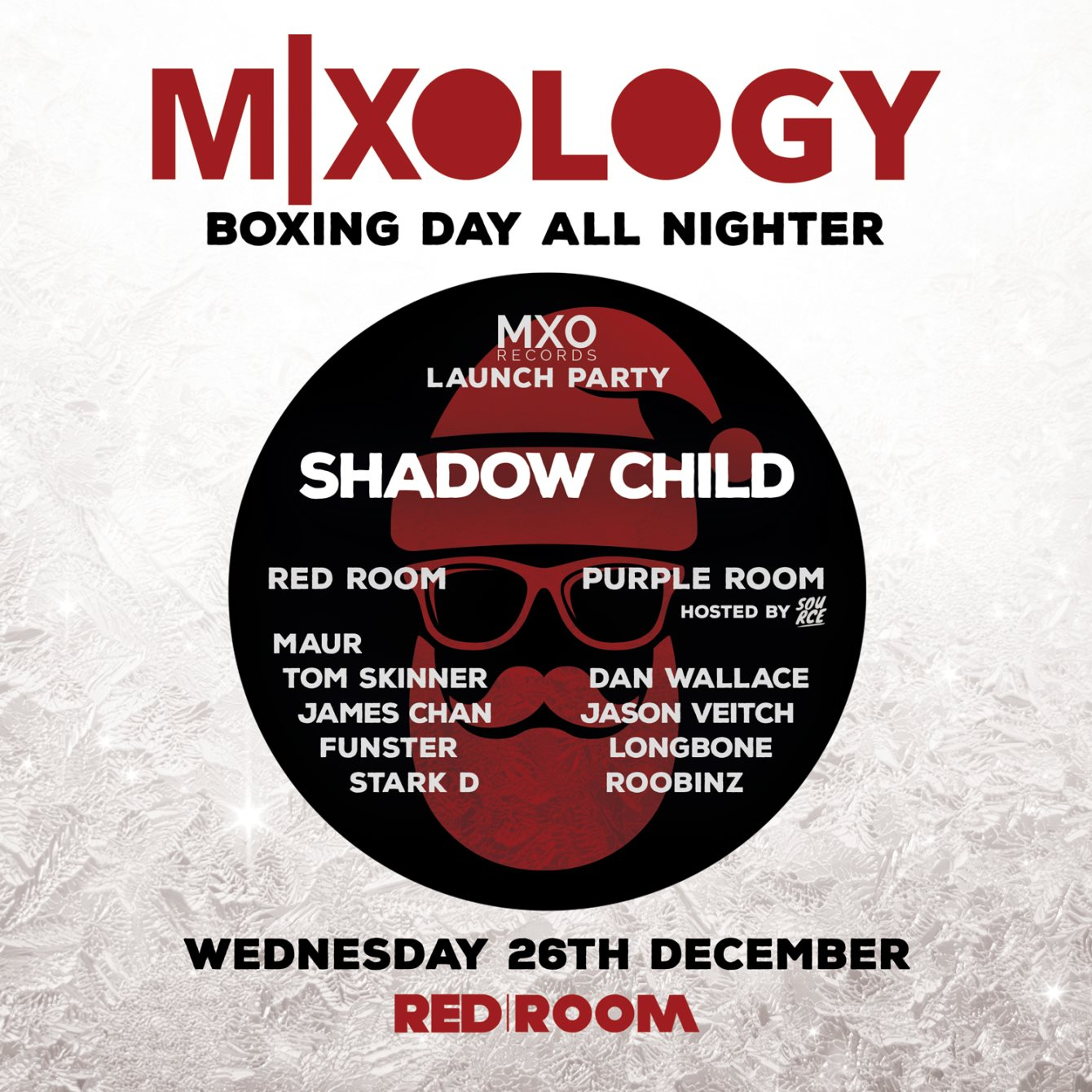 MIXOLOGY presents Shadow Child - Boxing Day Special - Flyer front