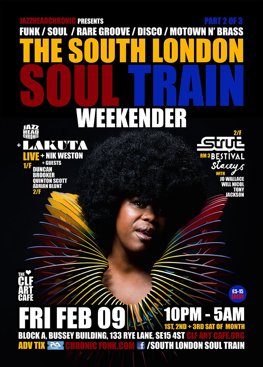 The South London Soul Train Weekender Part 1 - The Legendary Tony Allen Live In Concert - Flyer back