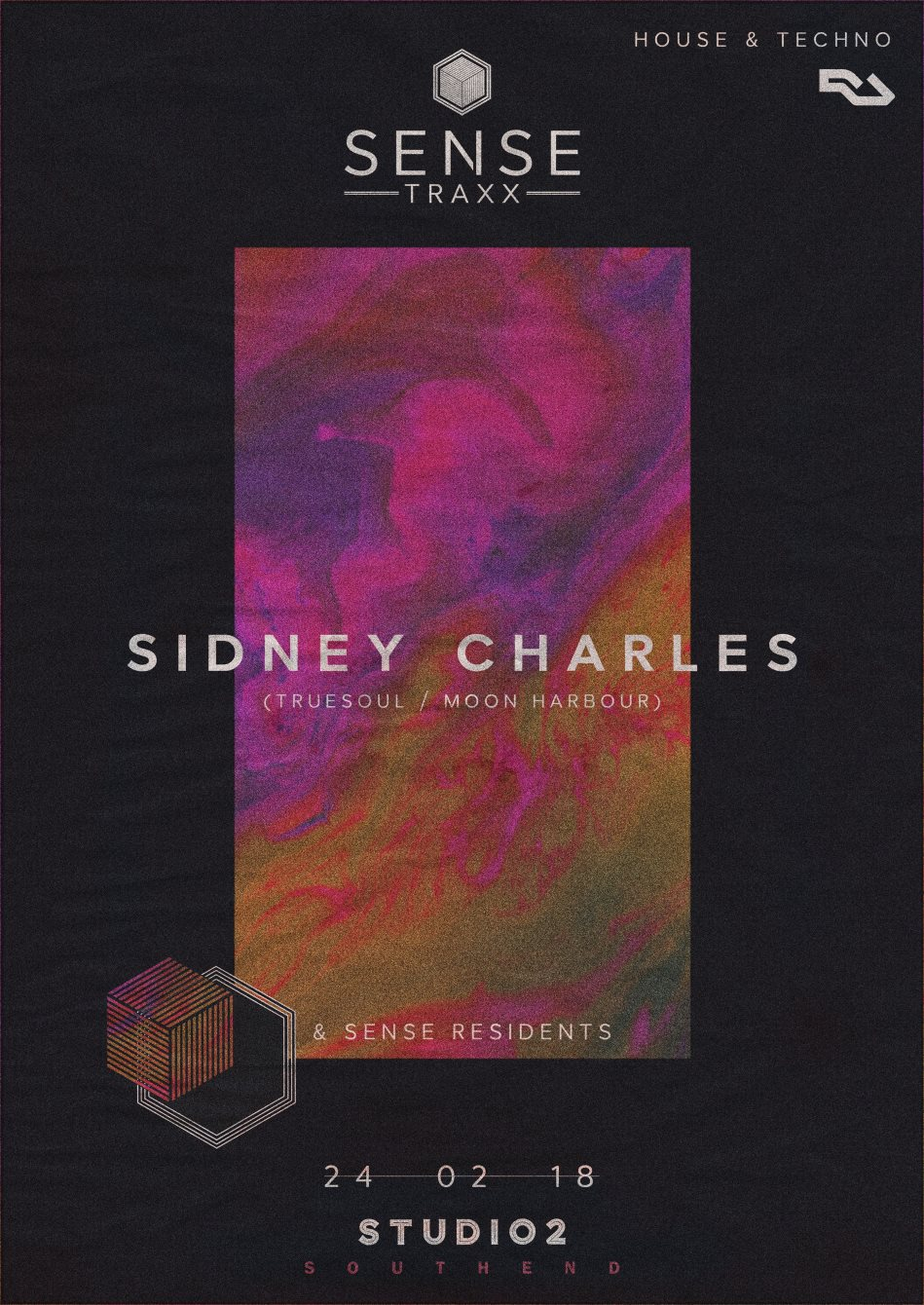 Sense Traxx with Sidney Charles - Flyer front