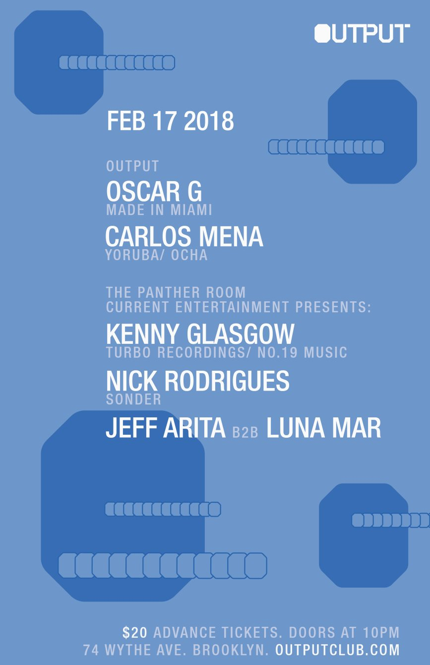 Oscar G/ Carlos Mena at Output and CurrEnt Entertainment in The Panther Room - Flyer front