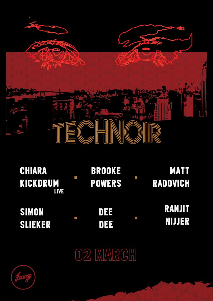 Technoir - Friday March 2nd - Flyer front