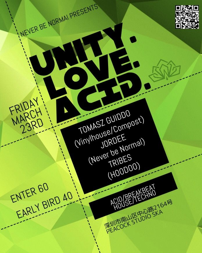Unity. Love. Acid. [ULA] - Flyer front