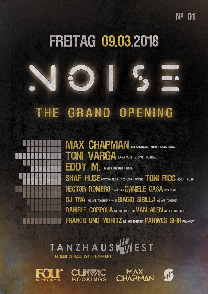 Noise Grand Opening 2018 - Flyer front