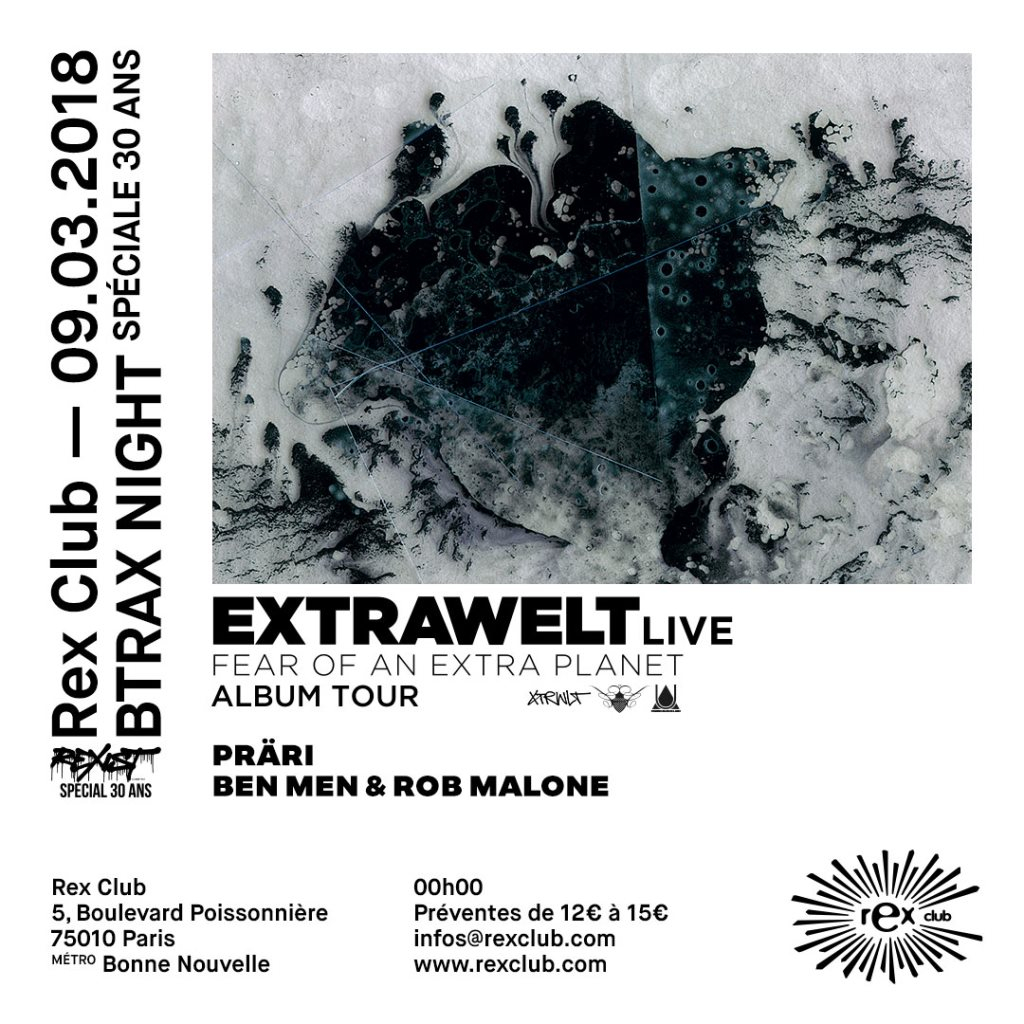 Btrax Night Speciale 30ans Extrawelt Live, Präri, Ben Men, Rob Malone - Flyer front
