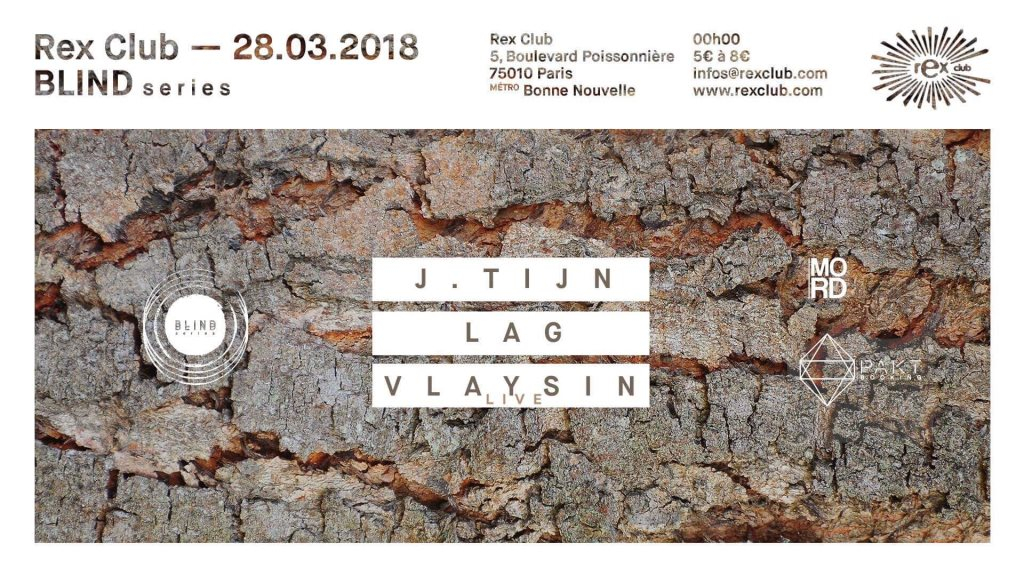 Blind: J.Tijn, Lag, Vlaysin Live - Flyer front