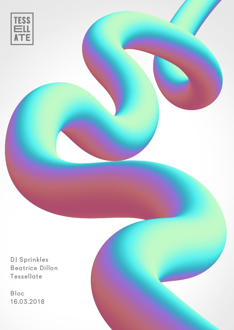 Tessellate with DJ Sprinkles & Beatrice Dillon - Flyer front