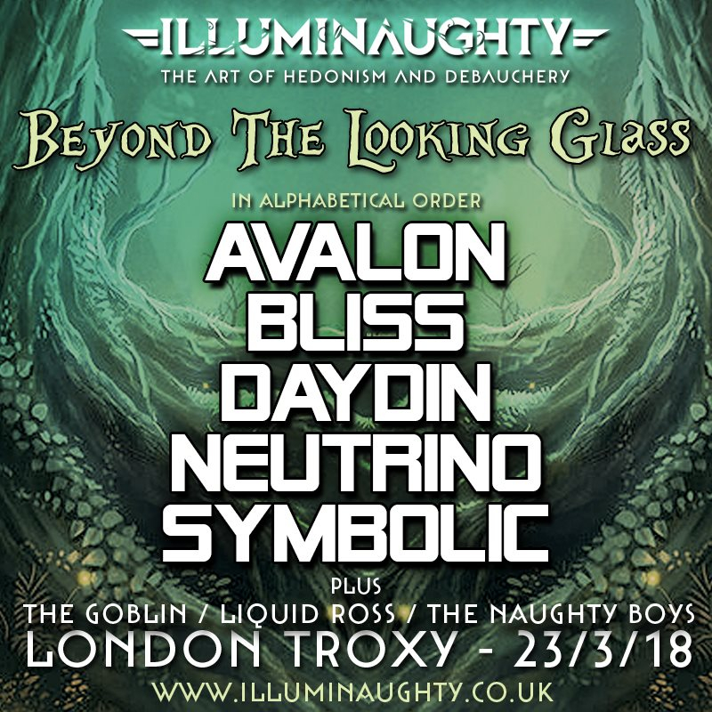 illumiNaughty presents: Beyond the Looking Glass - Flyer front