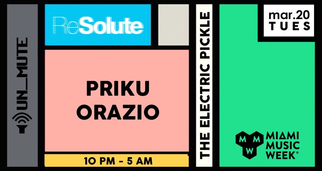 ReSolute & Un_mute MMW with Priku & Orazio - Flyer front