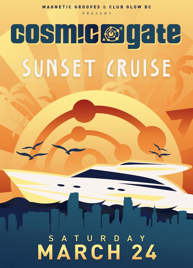 Cosmic Gate & Friends Sunset Cruise - Flyer front