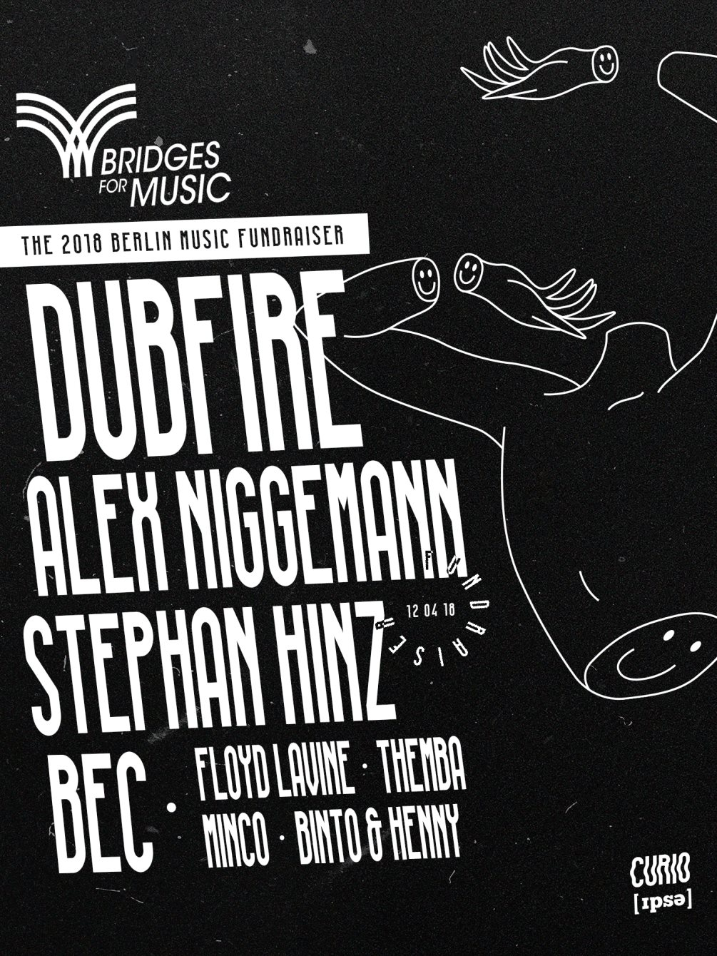CURIO • Bridges For Music • Berlin Fundraiser - Flyer back