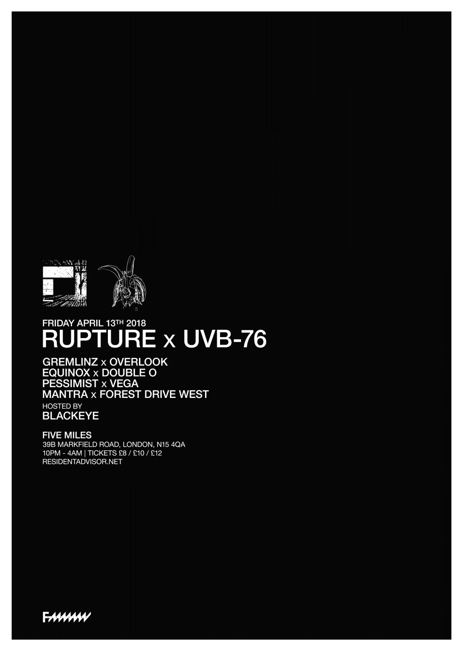 Rupture x UVB-76 - Flyer front
