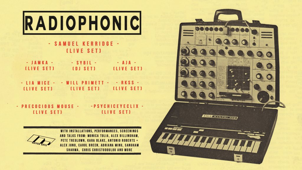 Edited presents: Radiophonic with Samuel Kerridge + Many More - Flyer front