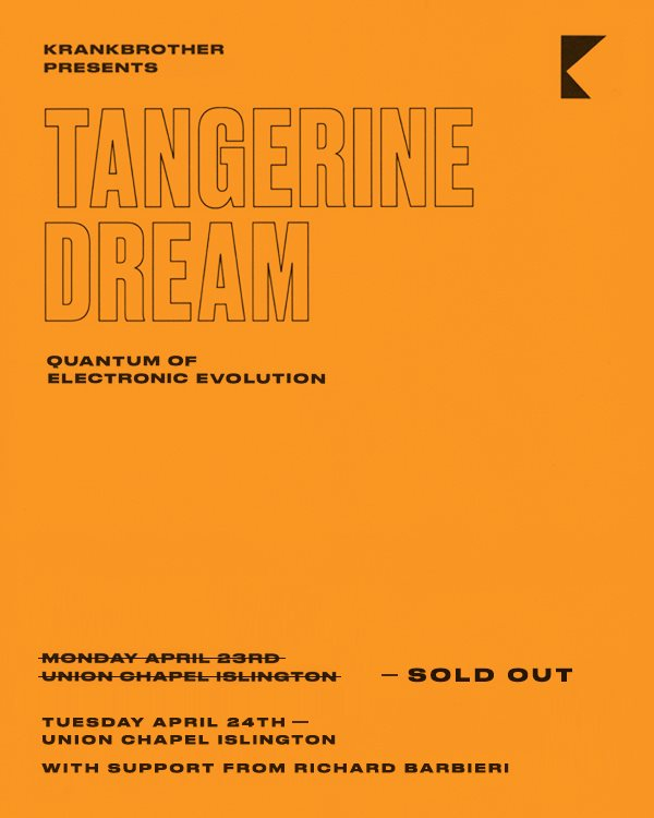 krankbrother presents: Tangerine Dream - Flyer front