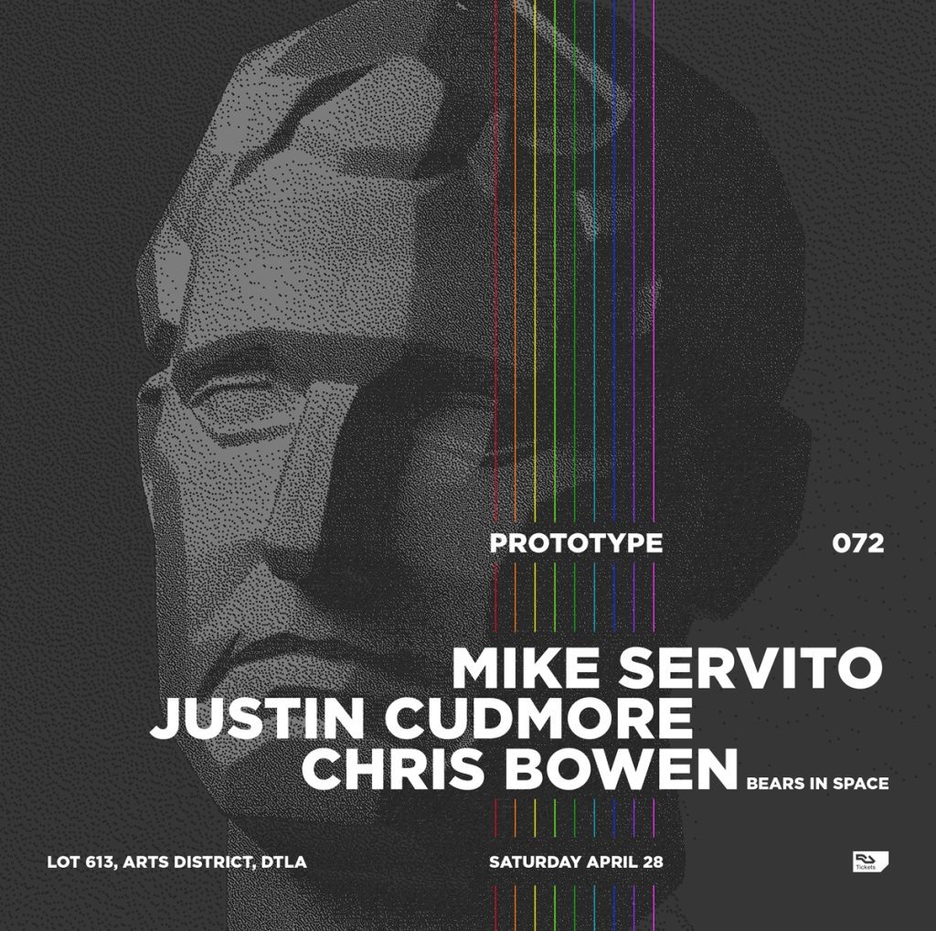 Prototype 072: Mike Servito, Justin Cudmore, Chris Bowen - Flyer front