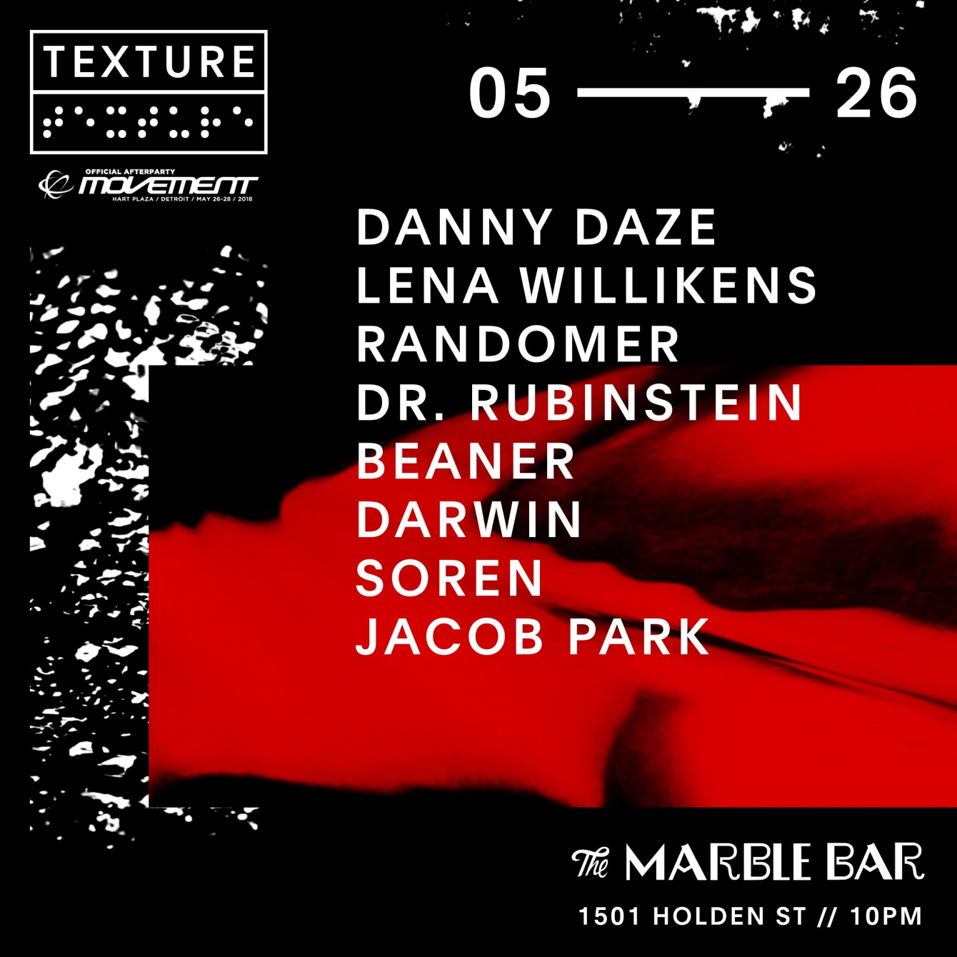 Texture // Official Movement Afterparty - Flyer front