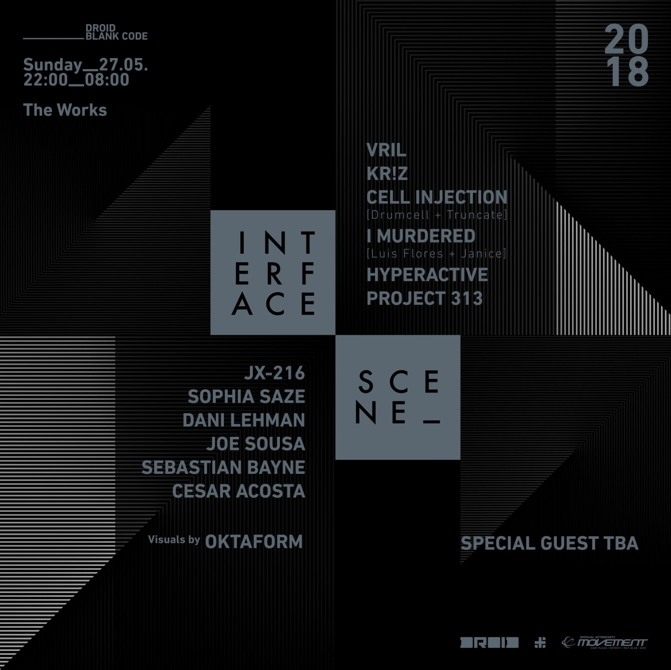Interface - Scene 2018 Official Movement After Party - Flyer back