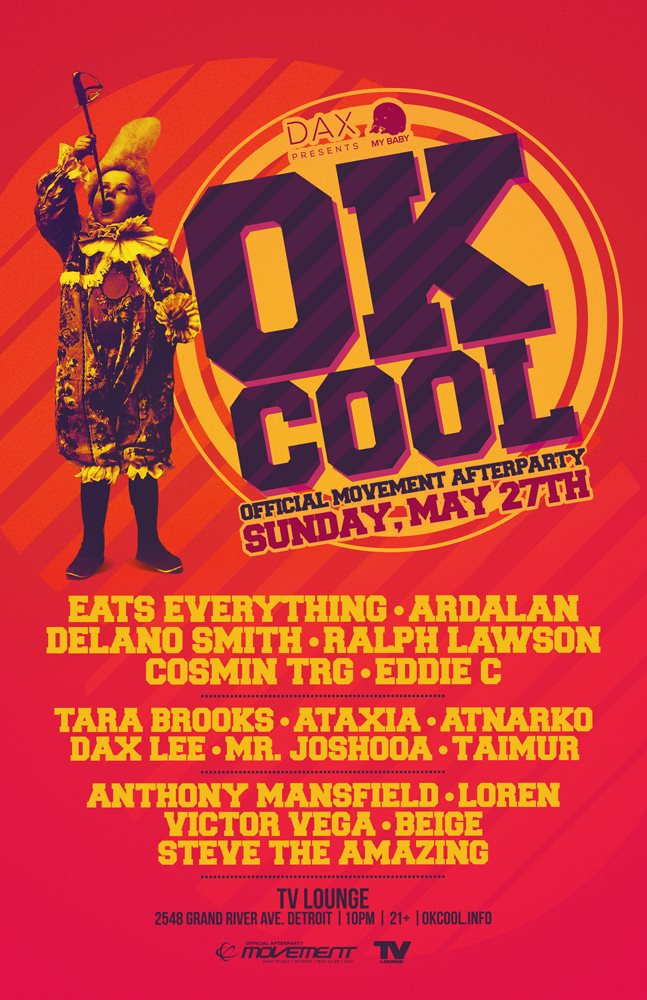 OK Cool with Eats Everything - Official Movement After Party - Flyer front