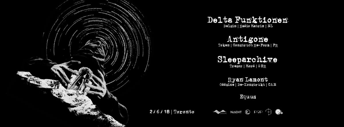 Untitled with Delta Funktionen, Antigone, & Sleeparchive - Flyer front