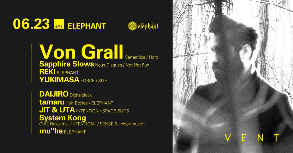 Von Grall at Elephant - Flyer front