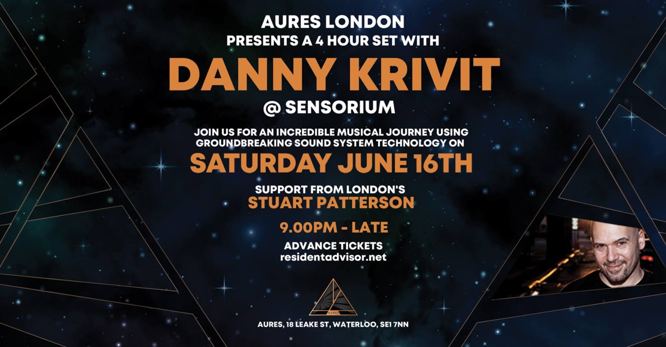 Aures presents a 4 Hour set with Danny Krivit at Sensorium - Flyer front