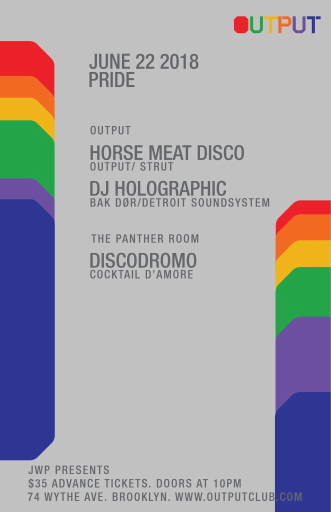 Pride - Horse Meat Disco/ DJ Holographic - Flyer front