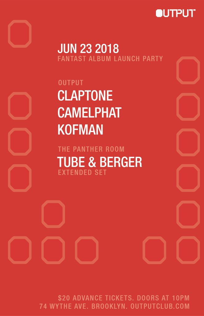 Claptone/ CamelPhat/ Kofman at Output and Tube & Berger in The Panther Room - Flyer front