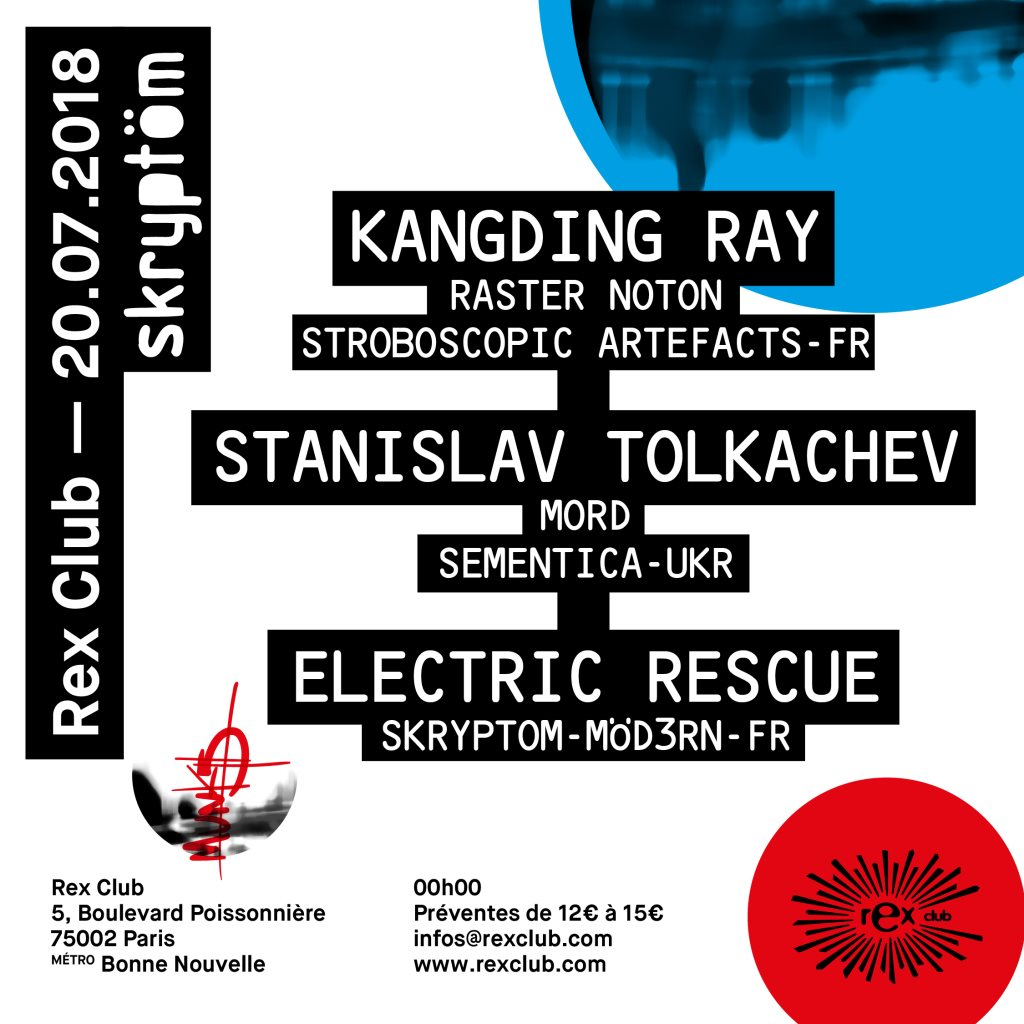 Skryptom: Kangding Ray, Stanislav Tolkachev, Electric Rescue - Flyer front