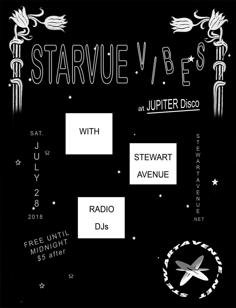 Starvue Vibes with Stewart Avenue - Flyer front