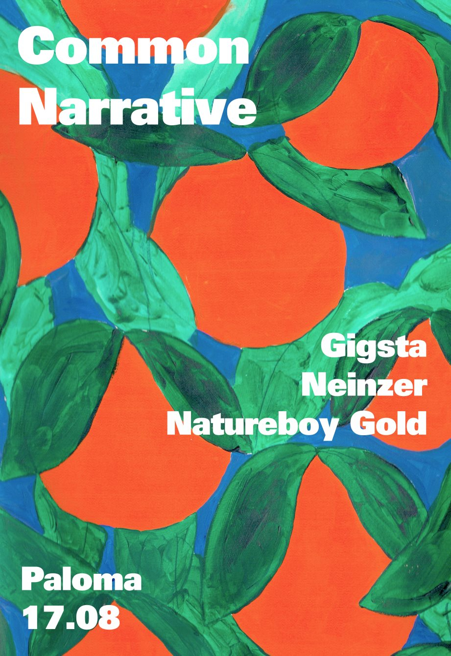 Common Narrative with Gigsta & Neinzer - Flyer front