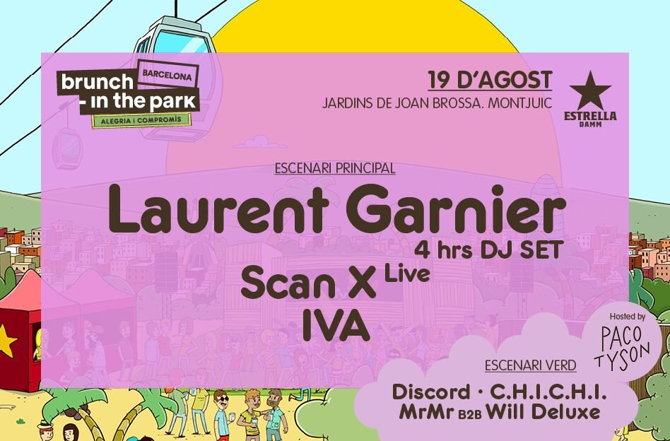 Brunch -In The Park #8: Laurent Garnier, Scan X, IVA, Discord - Flyer back