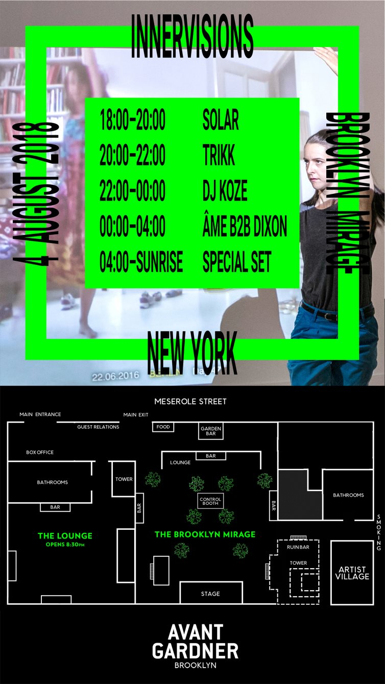 [CANCELLED] Innervisions New York: Âme b2b Dixon, DJ Koze, Solar, Trikk, with Special Sunrise Set - Flyer back