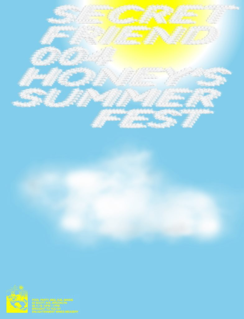 Secret Friend 004 x Honey's Summer Fest - Flyer front