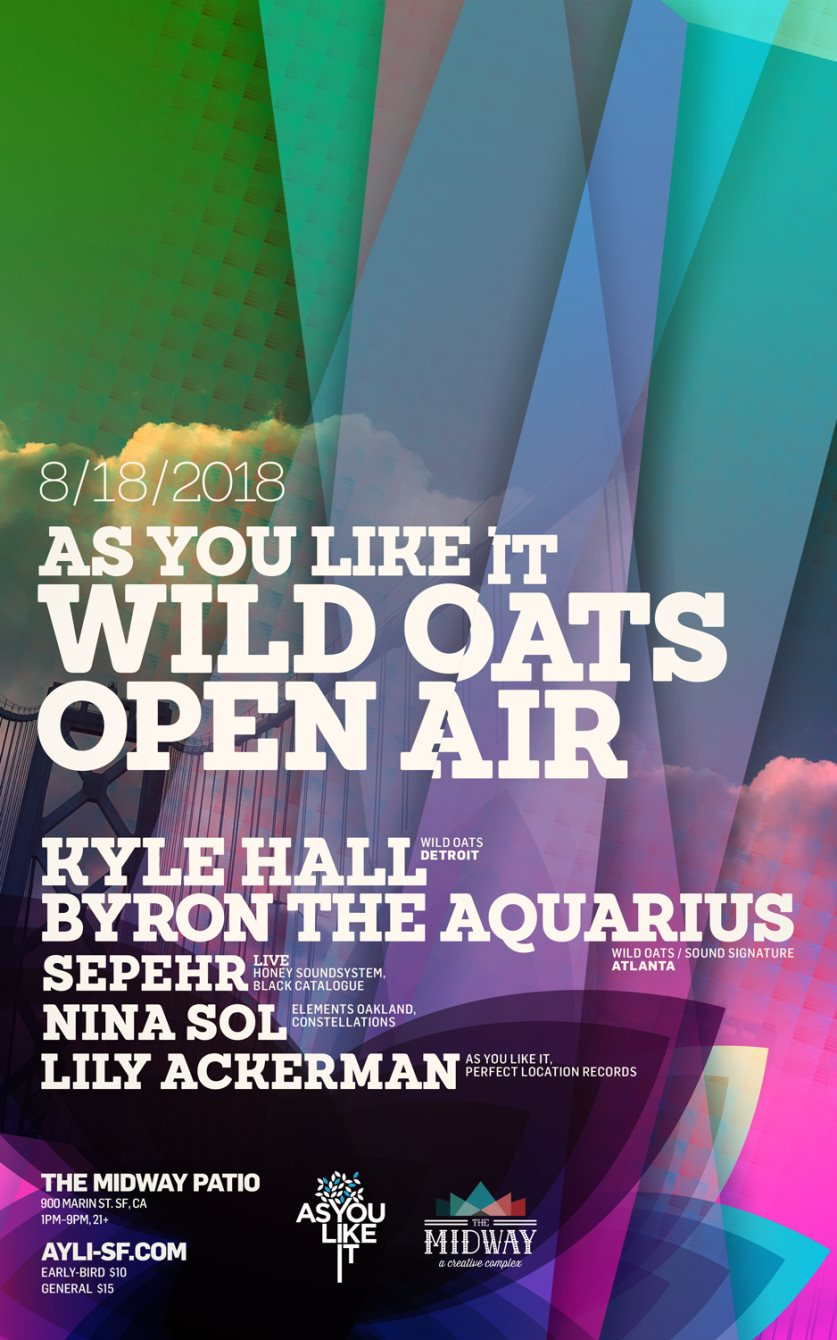 As You Like It Open Air with Kyle Hall & Byron The Aquarius (Wild Oats) - Flyer front
