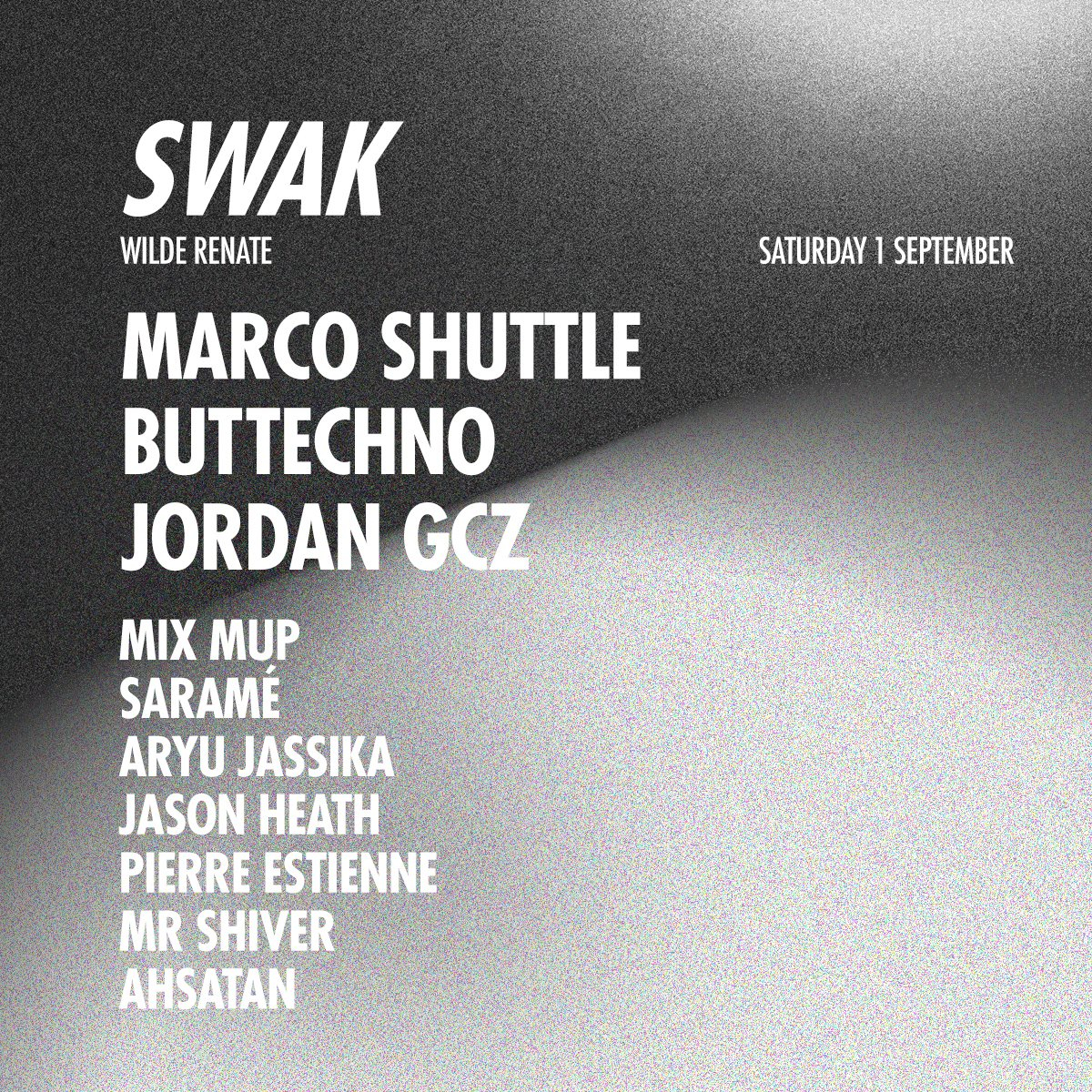 Swak with Marco Shuttle, Buttechno, Jordan GCZ & More - Flyer front