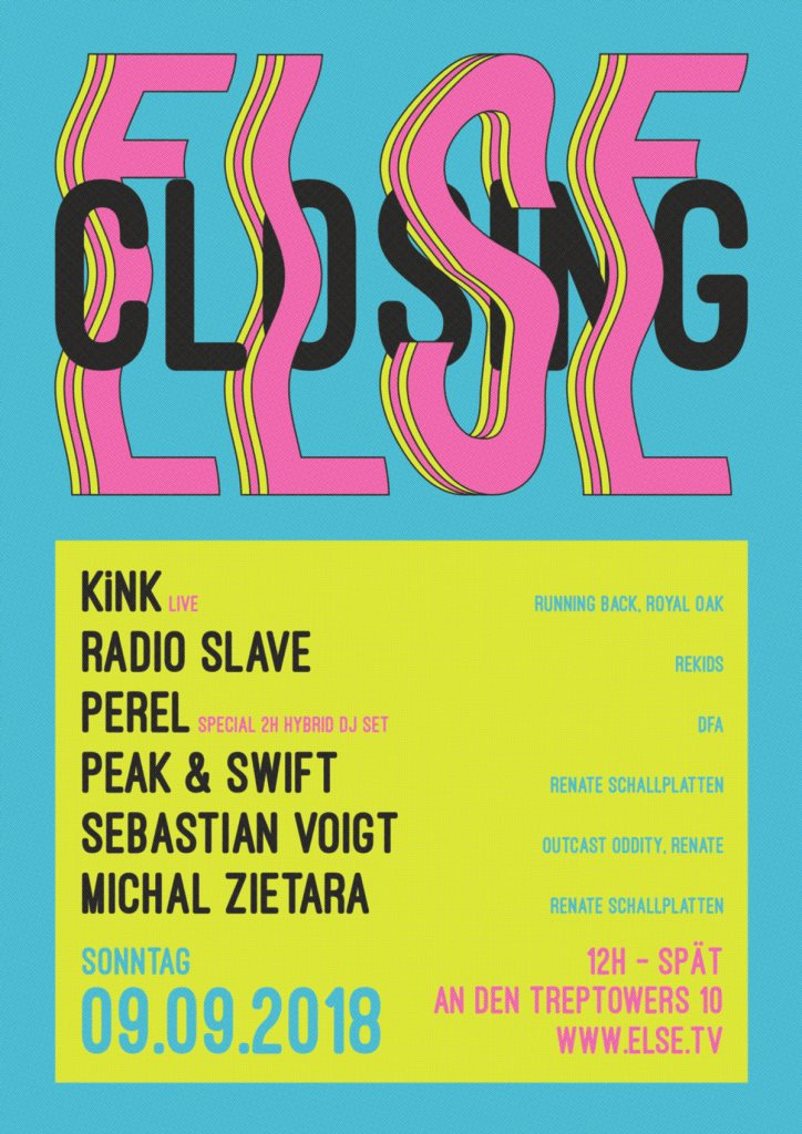 Else Closing with Kink, Radio Slave, Perel & More - Flyer front