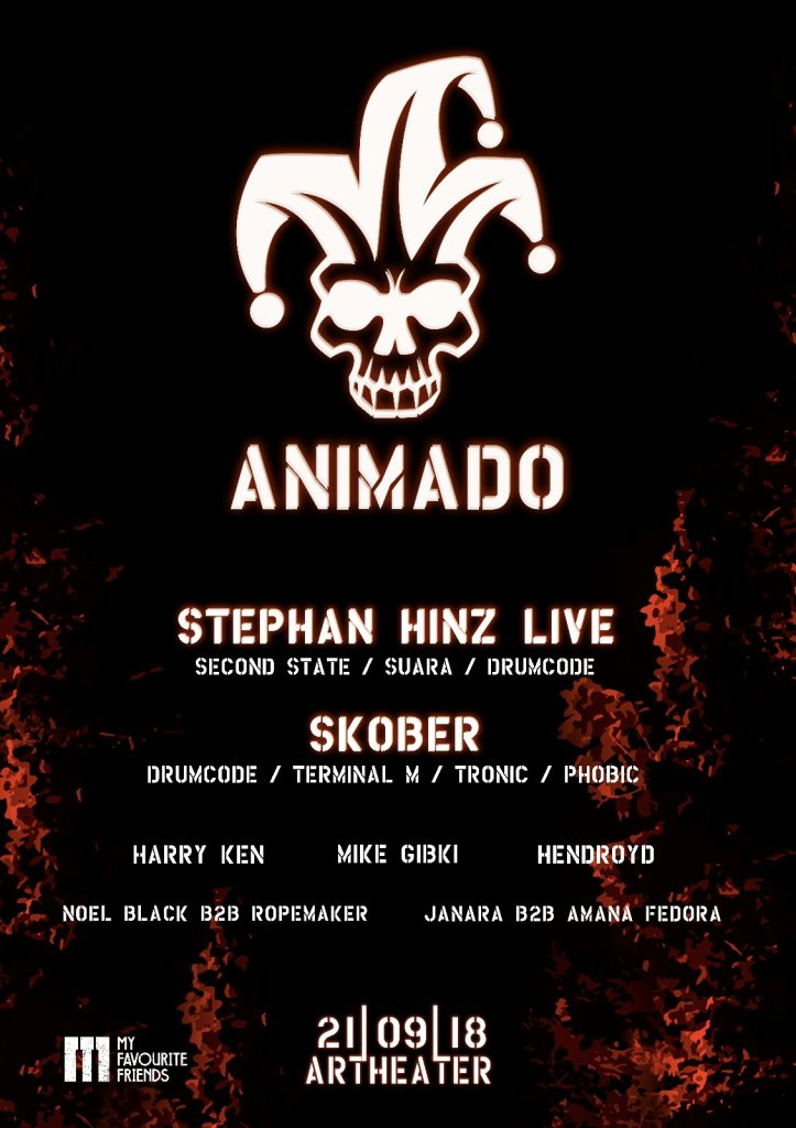 ANIMADO XL with Stephan Hinz (Live) & Skober - Flyer front