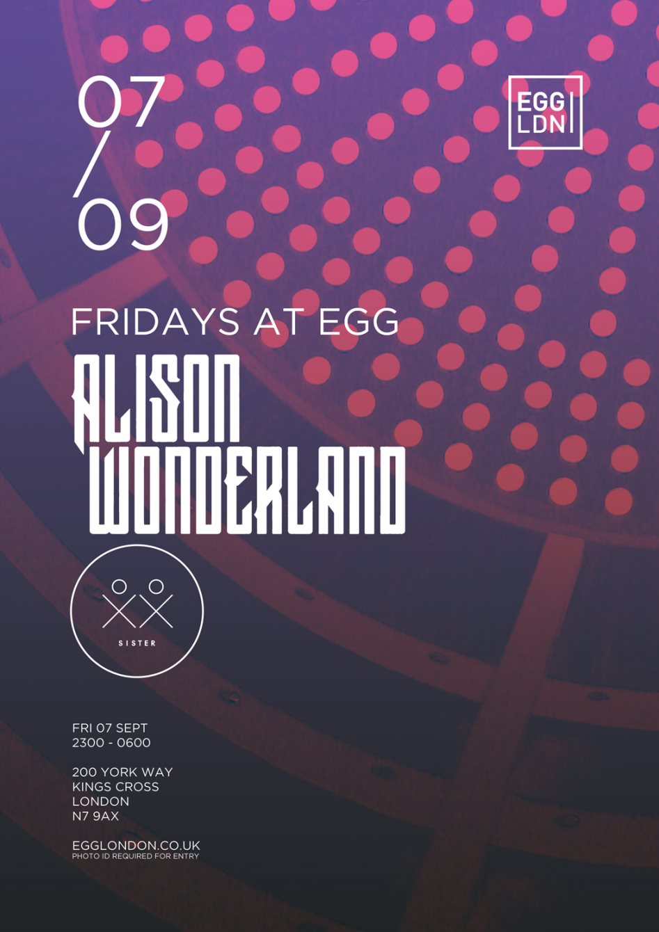 Fridays at Egg: Alison Wonderland & Sister Collective - Flyer front