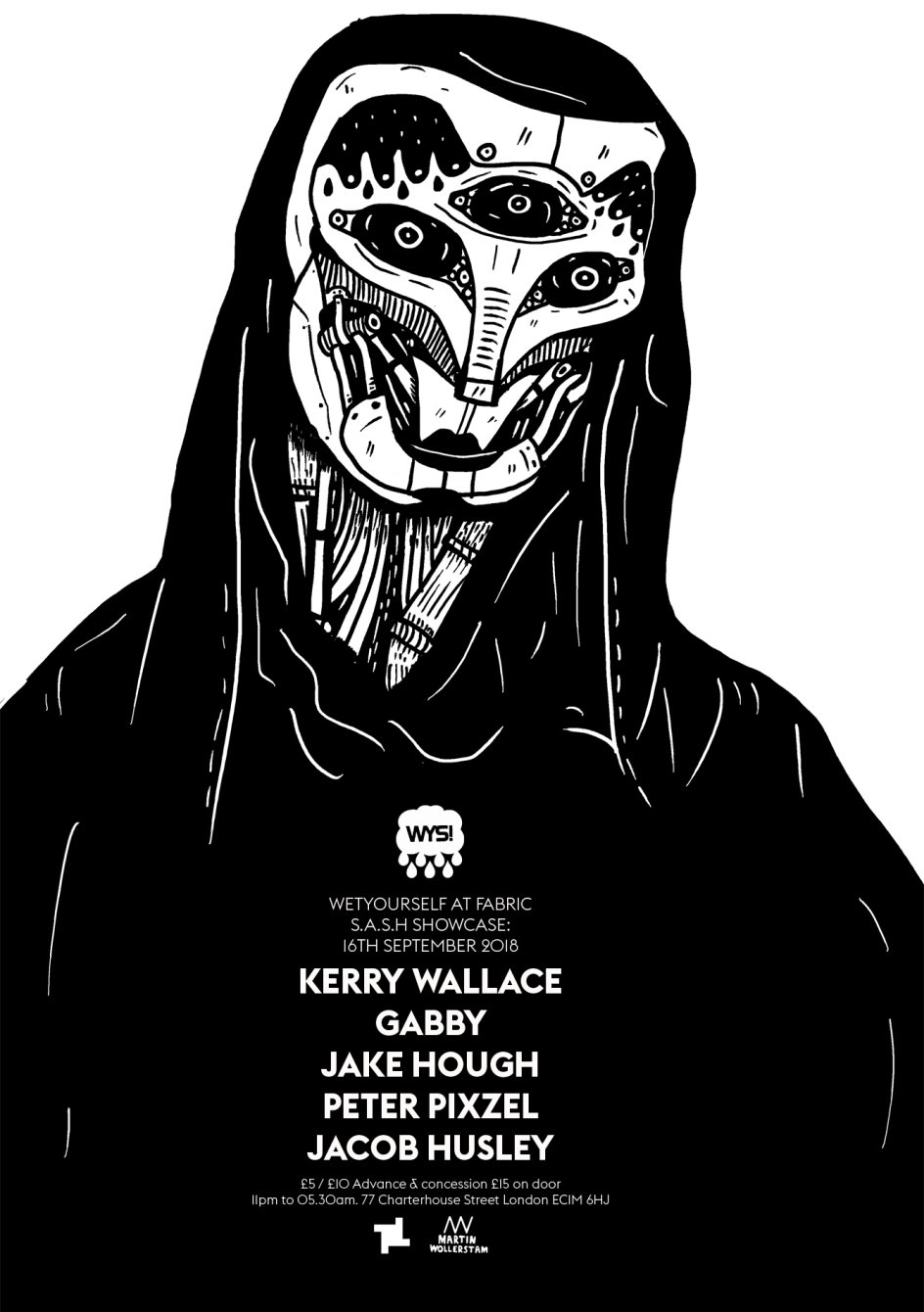 Sundays at fabric: WYS! X S.A.S.H Showcase with Kerry Wallace, GABBY, Jake Hough - Flyer front