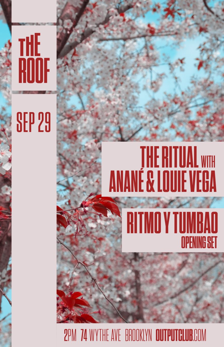 The Ritual with Anané and Louie Vega on The Roof - Flyer back
