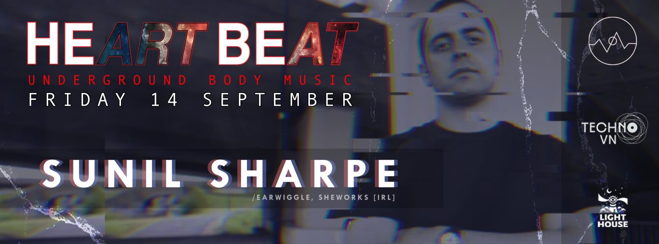 Heart Beat presents Sunil Sharpe // Earwiggle, Sheworks – IRL - Flyer front