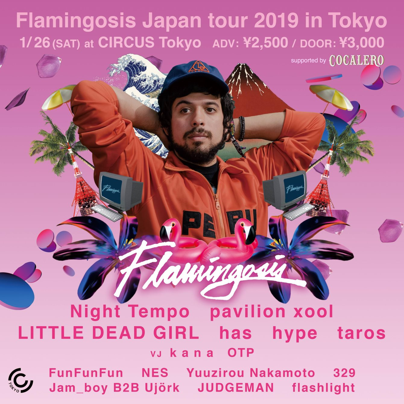 Flamingosis Japan Tour 2019 in Tokyo - Flyer front