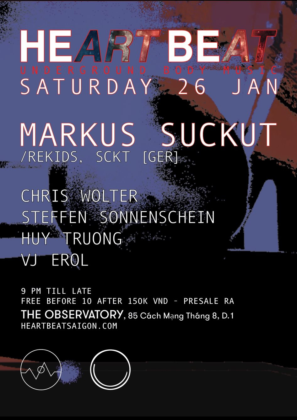Heart Beat presents Markus Suckut// Rekids, Sckt - Flyer back