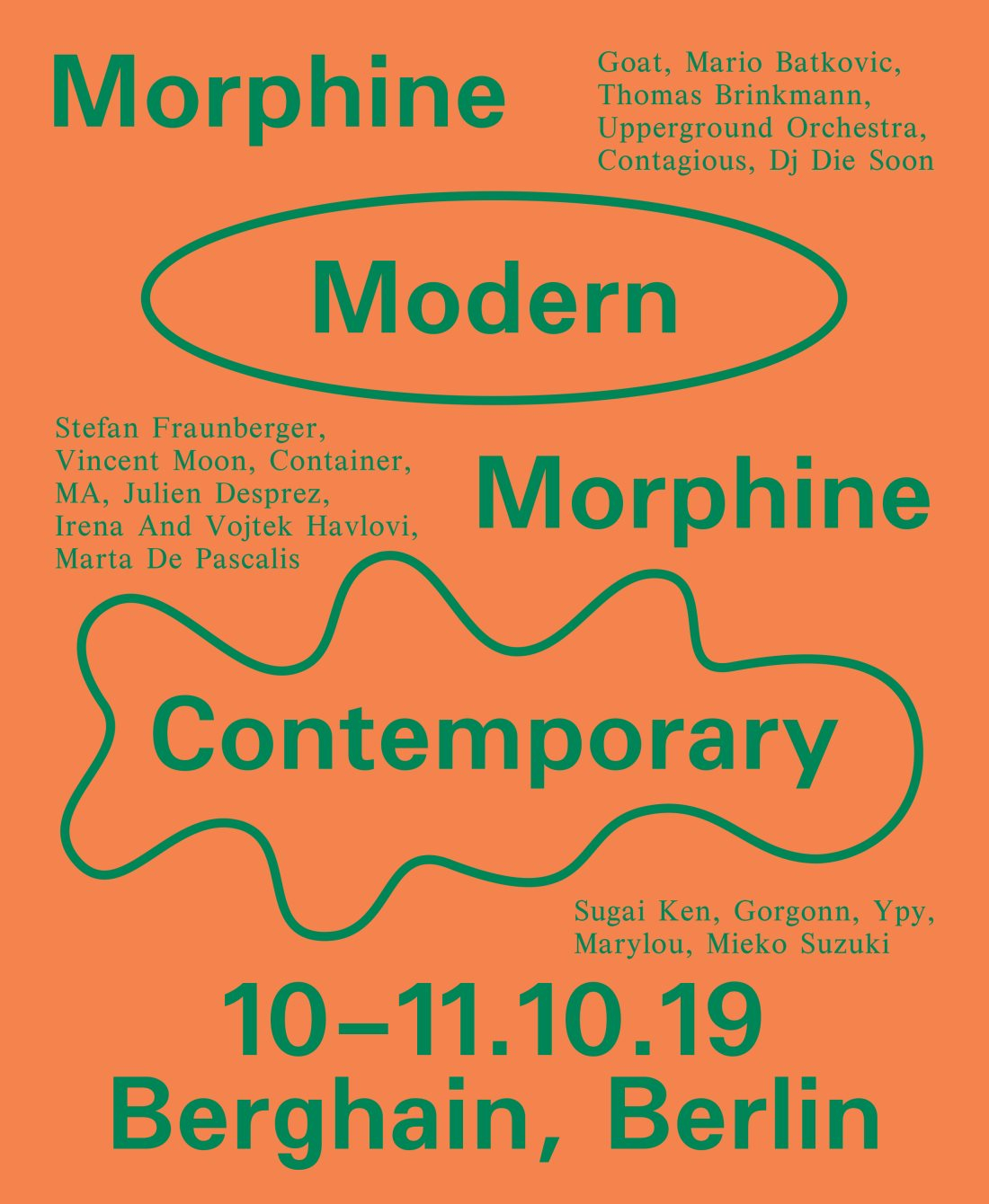 Morphine Modern / Morphine Contemporary - Flyer back