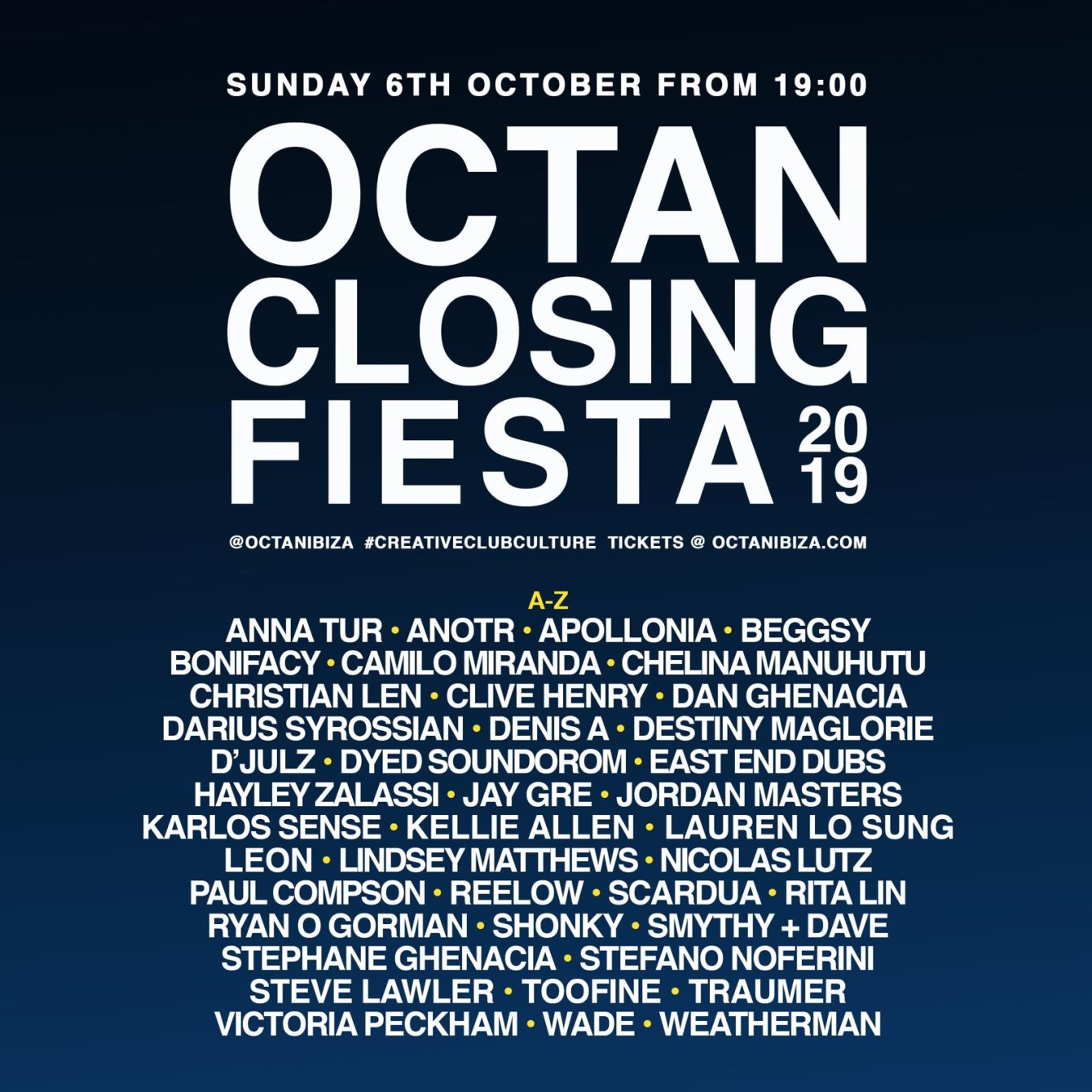 Octan Ibiza Closing Party - Flyer front