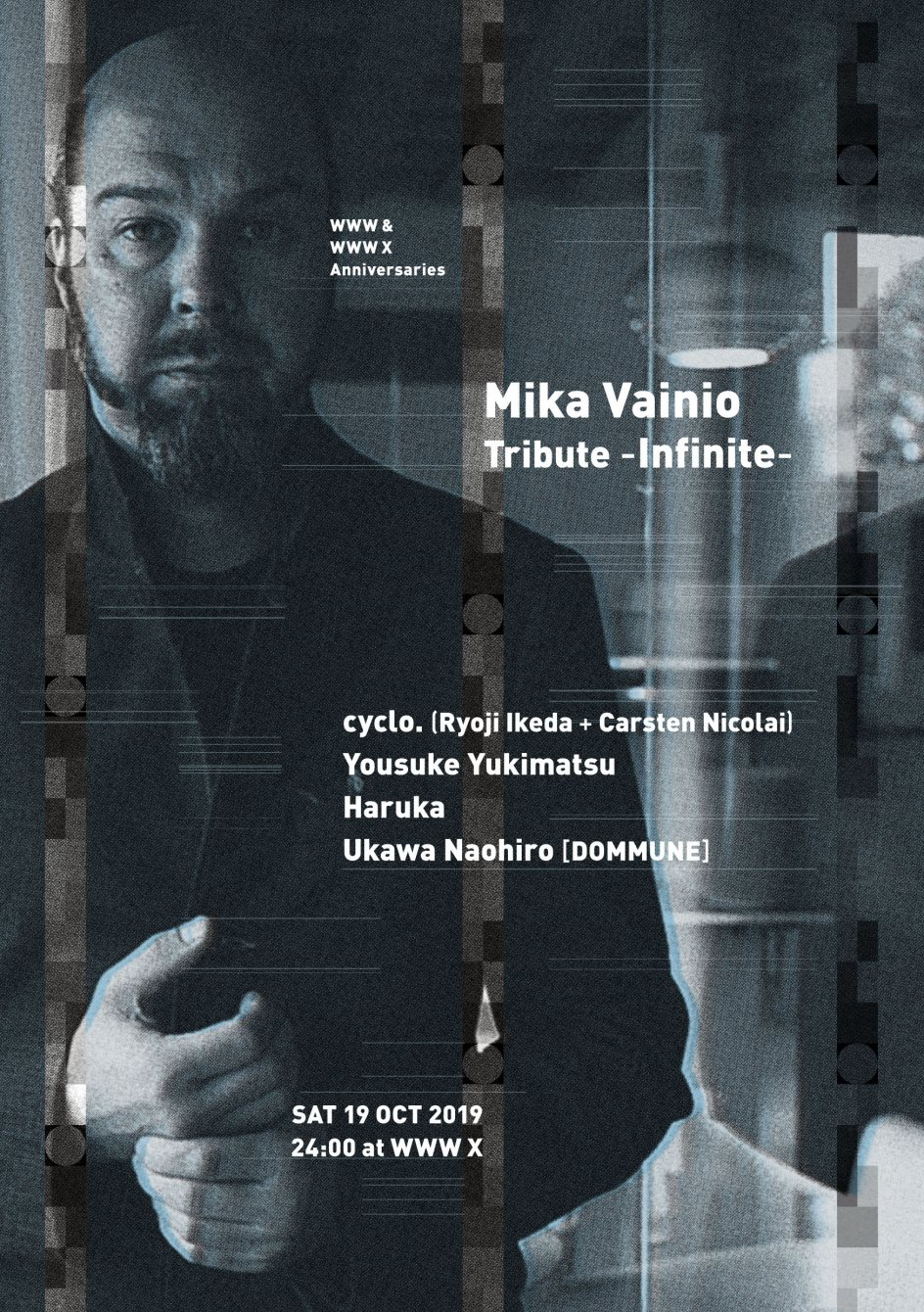 Mika Vainio Tribute - Infinite - with Cyclo. WWW & WWW X Anniversaries - Flyer front