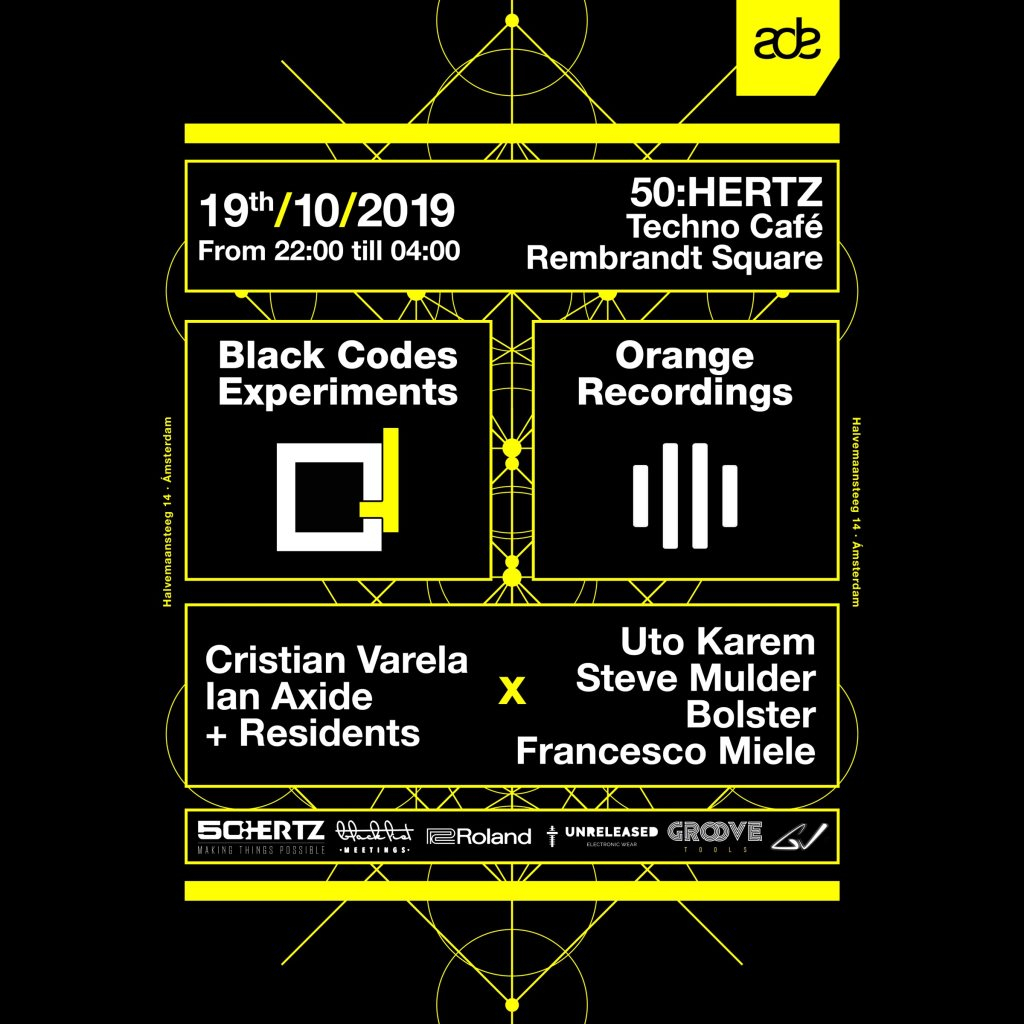 ADE / Black Codes X Orange Recordings - Flyer front